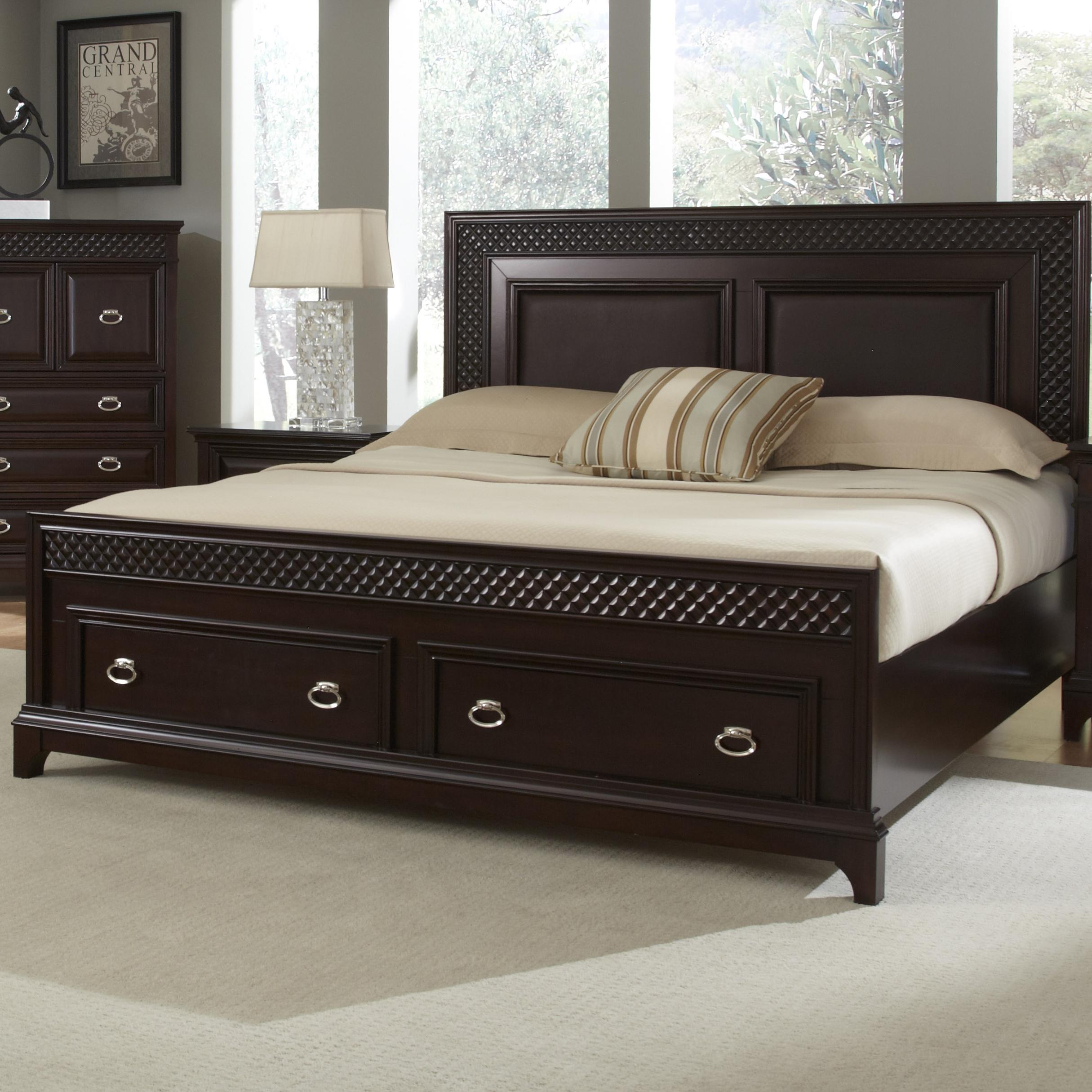 king platform storage bed